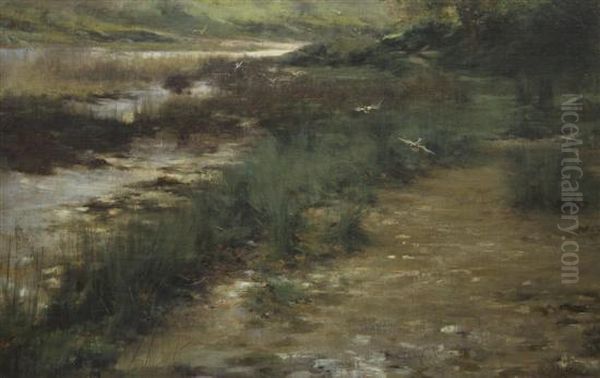 The Pond At Dusk Oil Painting by Francis Coates Jones