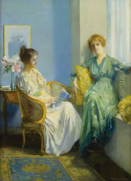 An Afternoon Reading Oil Painting by Francis Coates Jones