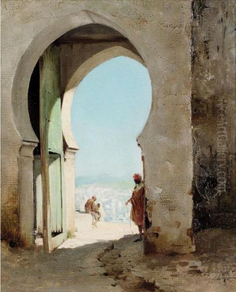 The Casbah Gate, Tangier Oil Painting by Henry Thaddeus Jones