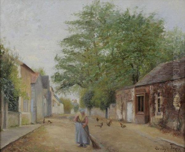 Rue De Barbizon Oil Painting by John Llewellyn Jones