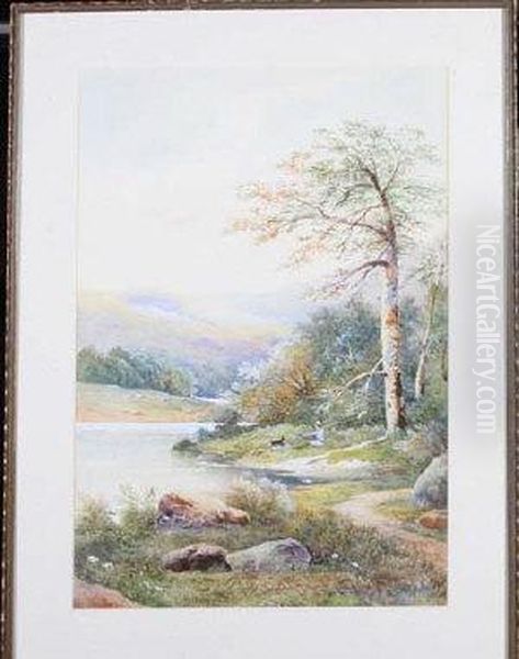 Vale Of Trossachs Oil Painting by John Rock Jones