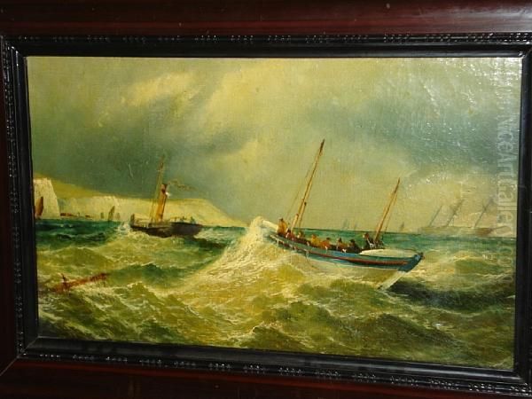 'return Of The Lifeboat 'the Goodwins'' Oil Painting by Josiah Clinton Jones