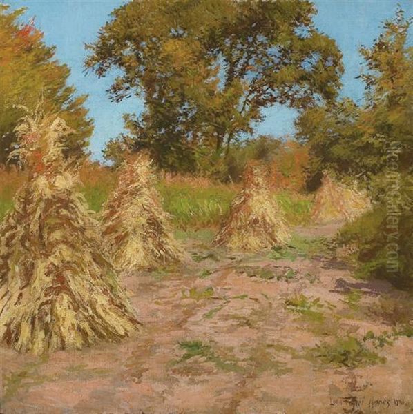 Hayfield, Autumn Oil Painting by Leon Foster Jones