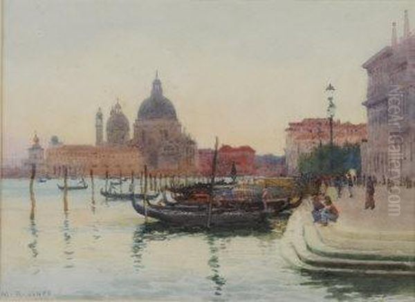 Grand Canal Venice With Santa Maria Della Salute Oil Painting by Maud Raphael Jones