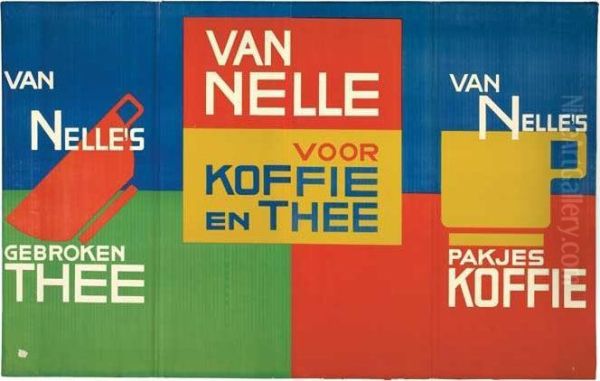 Van Nelle / Koffie En Thee. Counter-top Display. Circa 1930. Oil Painting by Jacob Jongert