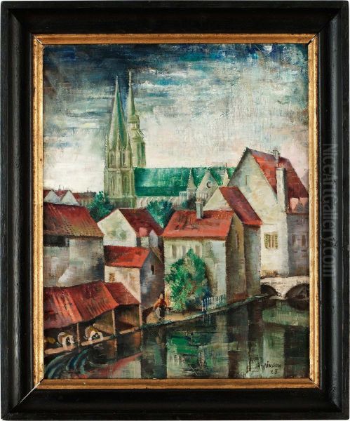 Katedralen I Chartres Oil Painting by Erik Jonsson