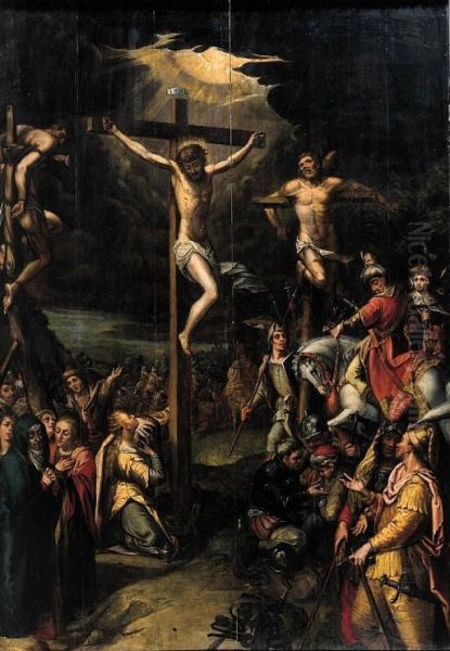 The Crucifixion Oil Painting by Hans Jordaens I