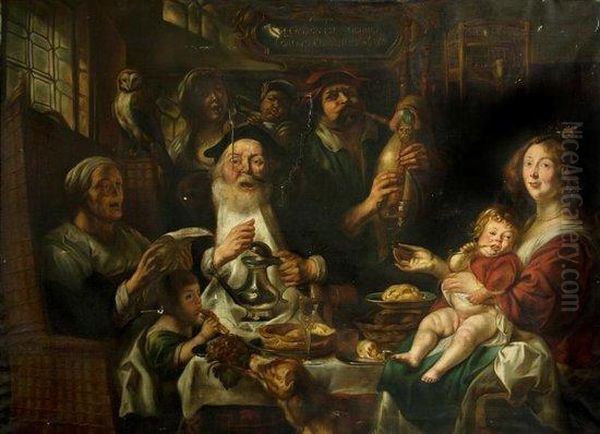 Genus Est Genius Concors Consensus Ab Otto Oil Painting by Hans III Jordaens