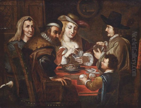 The Card Players Oil Painting by Jacob Jordaens