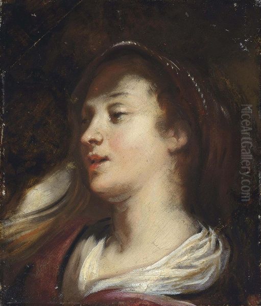 Head Study Of A Lady Oil Painting by Jacob Jordaens