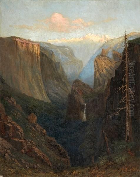 First Flush Of Sunrise, Yosemite Valley Oil Painting by Christian A. Jorgensen