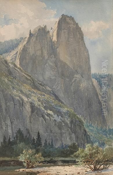 View Of Yosemite Valley Oil Painting by Christian A. Jorgensen