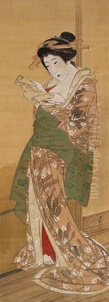 A Bijin Oil Painting by Mihata Joryu