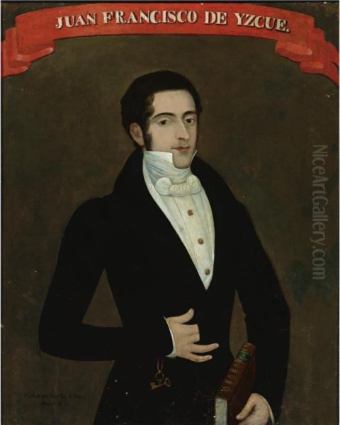 Retrato De Don Juan Francisco De Yzcue Y Saenz De Texada Oil Painting by Jose Gil De Castro Y Morales