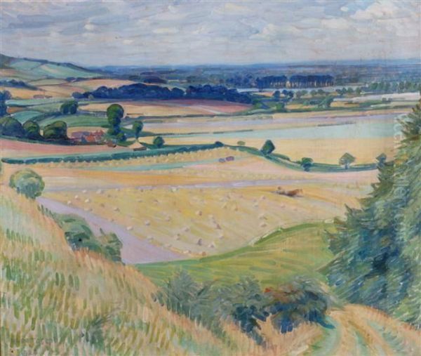 English Landscape Oil Painting by A.E. Hope Joseph