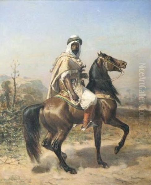 Cavalier Dans Les Montagnes Oil Painting by Alexandre Josquin