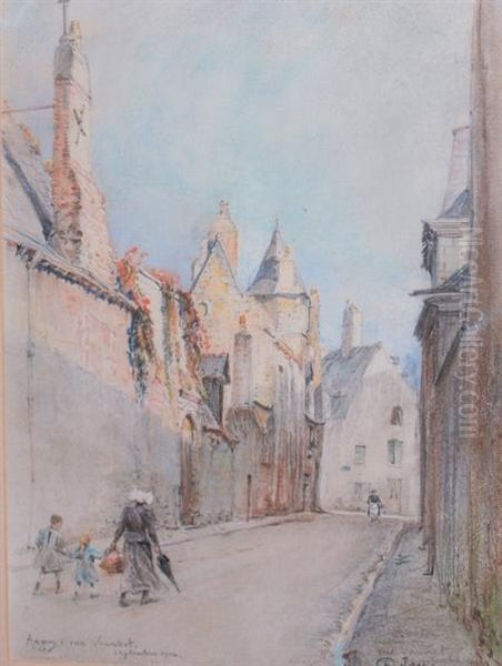 Angers: Rue Vauvert Oil Painting by Charles Jouas