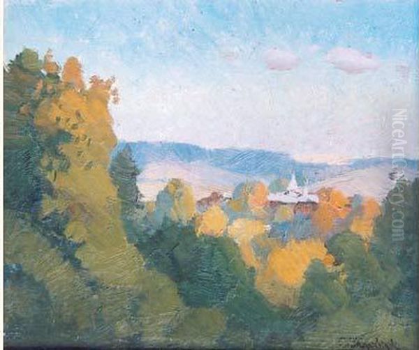 Paysage Vallonne Oil Painting by Stanislav Iulianov. Joukovski