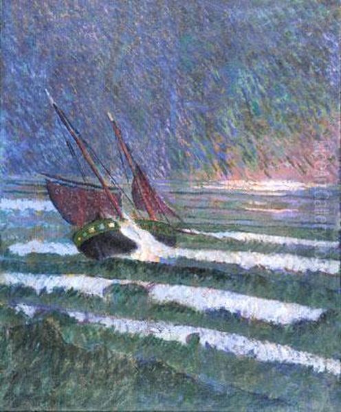 L'orage Oil Painting by Emile Jourdan