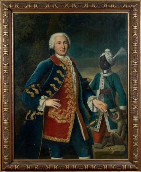 Le Capitaine De Vire-du-liron-de-montivers Aux Indes Oil Painting by Francois Dagobert Jouvenet