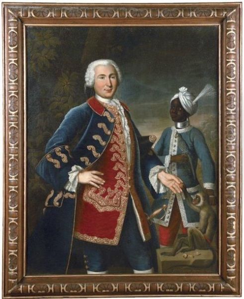 Le Capitaine De Vire Du Liron De Montiversaux Indes Oil Painting by Francois Dagobert Jouvenet