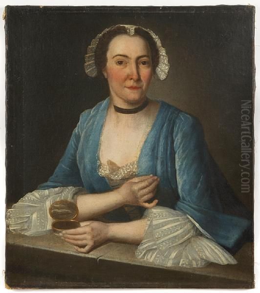 A Portrait Of Madame Francois Romaine Oil Painting by Francois Le Jeune Jouvenet