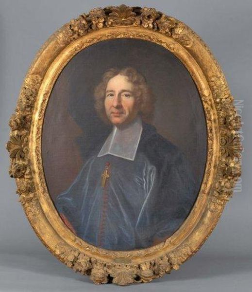 Portrait D'ecclesiastique Oil Painting by Jean-baptiste Jouvenet