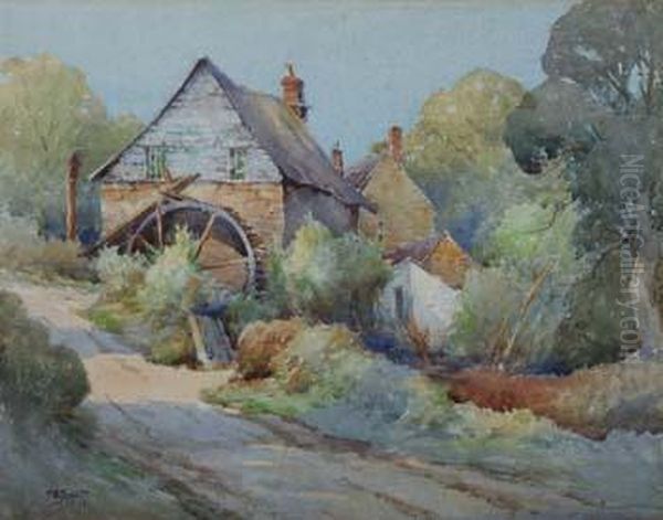 The Old 
Watermill Oil Painting by Frank B. Jowett