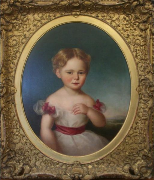 Portrait Of A Child Oil Painting by Thomas Musgrove Joy