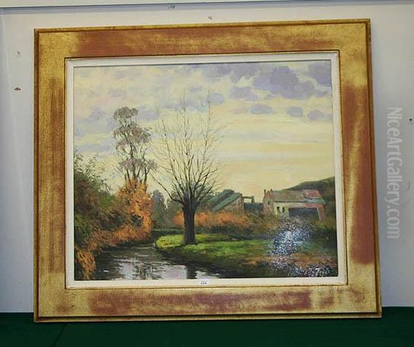 ''evening By The River'' Oil Painting by James Joyce