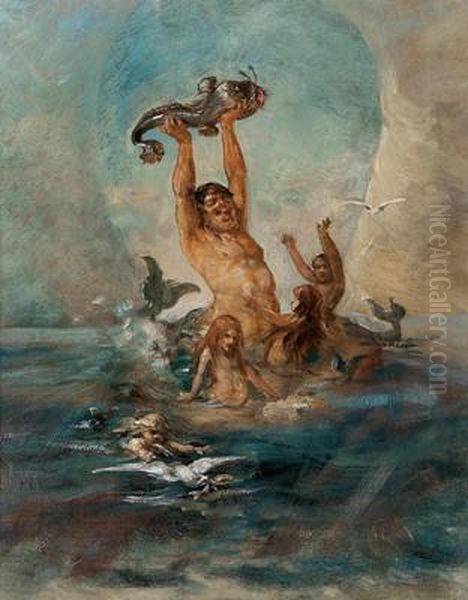 Ted Neptune Oil Painting by Ernst Juch