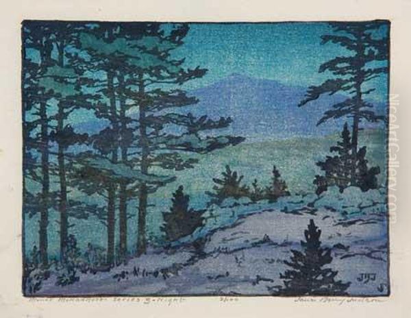 Mount Monadnock--series 3--night Oil Painting by Jane Berry Judson