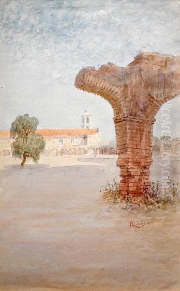 Mission Ruins Oil Painting by William Lee Judson