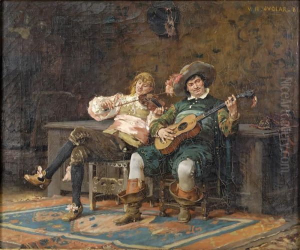 Les Musiciens Oil Painting by Victor Henri Juglar