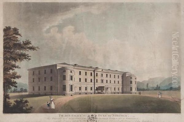 Perspective Elevation Of The General Infirmary At Sheffield Oil Painting by Francis Jukes