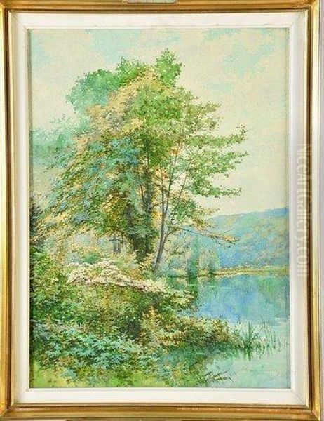 bord D'etang Oil Painting by Garnier Julien