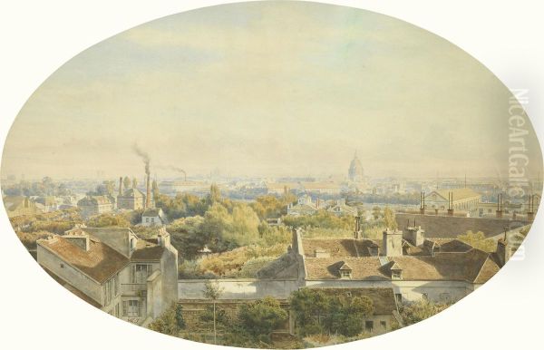 Vue De Paris Oil Painting by Theodore Jung