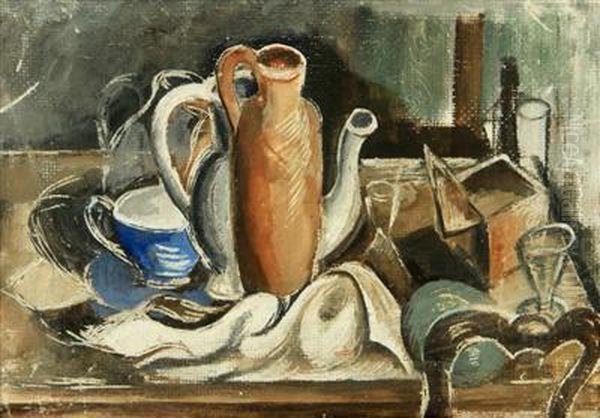 A Still Life Oil Painting by Alfred Justitz