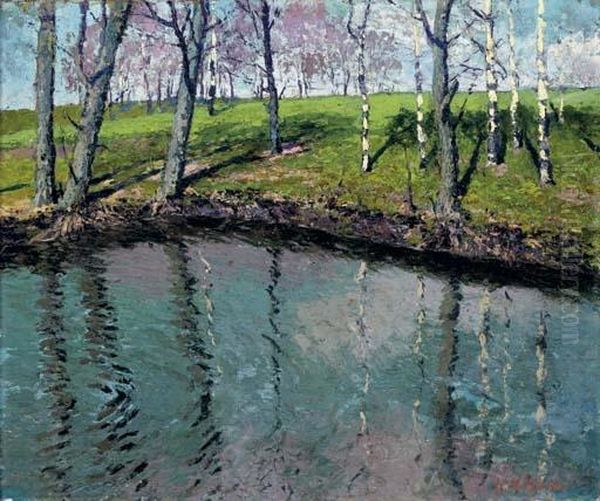 Spring Oil Painting by Nikolaevich Karl Kahl