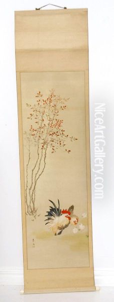 Japan, 
Signerad Oil Painting by A. Kakemono