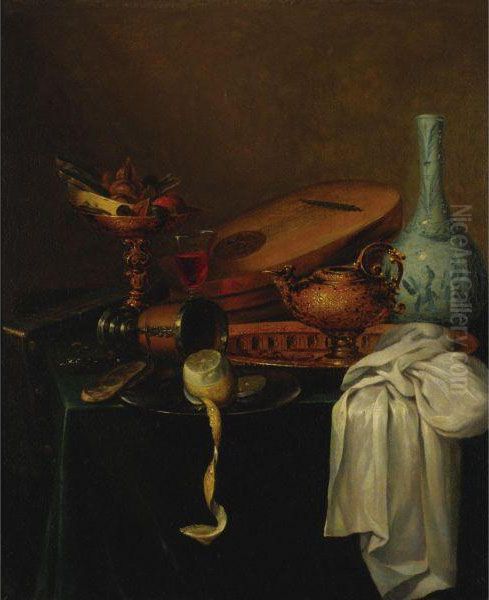 Still Life With Lemon Oil Painting by Willem Kalf