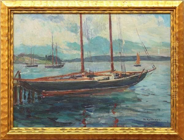 ''boats'' Oil Painting by Minnie Kallmeyer