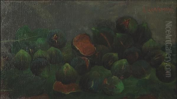 Still Life With Figs Oil Painting by Alexandros Kalloudis