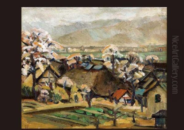 Shinanoji In Spring Oil Painting by Yamamoto Kanae