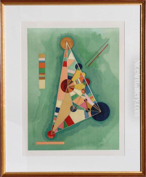 Bunt Im Dreieck Oil Painting by Wassily Kandinsky