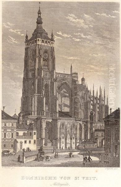 Domkirche Von St. Veit Oil Painting by Wilhelm Kandler