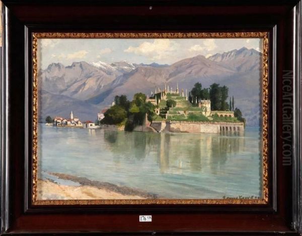 Paysage Montagneux Au Lac Oil Painting by Edmund Friedrich Kanoldt