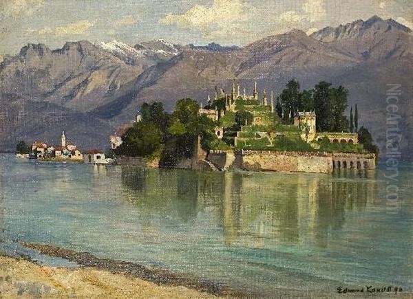 Die Isola Bella Oil Painting by Edmund Friedrich Kanoldt