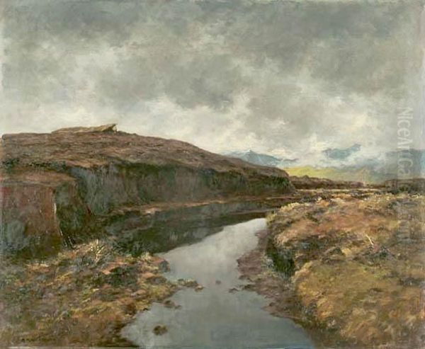 Pejzaz Z Rozlewiskiem Oil Painting by Adolf Kapfhammer