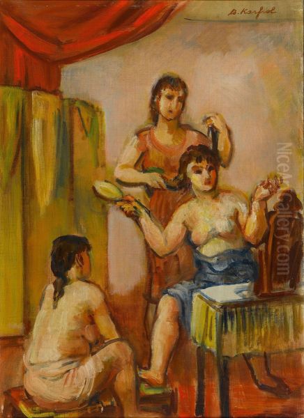 Dressing Room Oil Painting by Bernard Karfiol